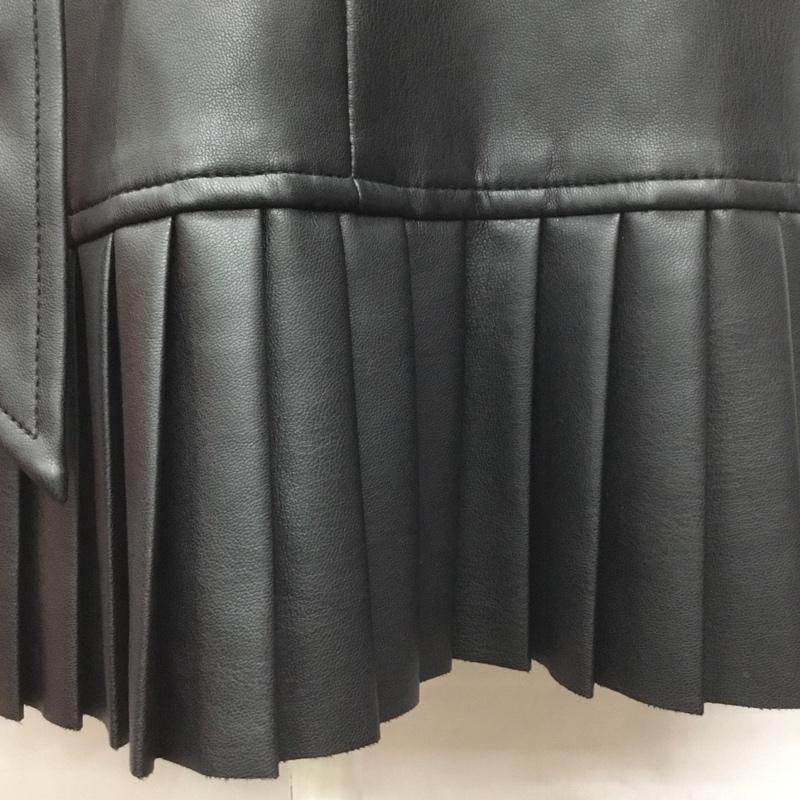 ザラ ZARA スカート ミニスカート 3046 276 800 フェイクレザー プリーツ XS 無地 黒 / ブラック /  レディース USED 古着 中古 10107287
