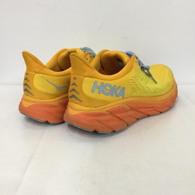 ホカオネオネ HOKA ONEONE スニーカー スニーカー 1119393 CLIFTON 8 27.5cm 27.5cm ロゴ、文字 黄 / イエロー / X 橙 / オレンジ /  メンズ USED 古着 中古 10151179