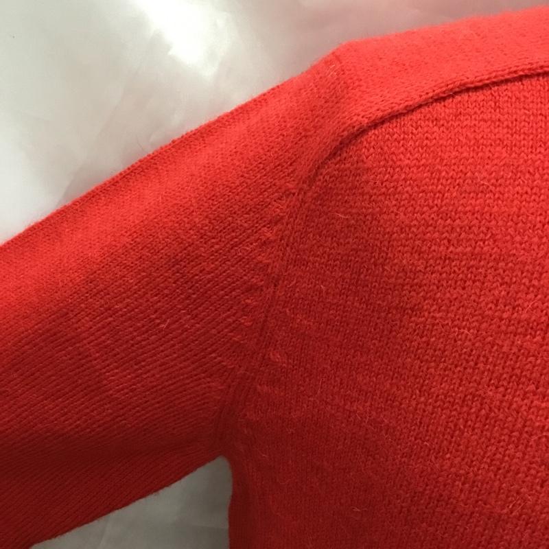 ニューヨーカー NEWYORKER ニット、セーター 長袖 長袖ニットカットソー ニット セーター クルーネックニット L 無地 赤 / レッド /  メンズ USED 古着 中古 10113329