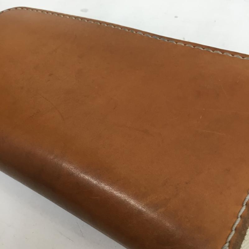 ユーズドクロージング used clothes 財布 長財布 ビーズ屋公ちゃん 無地 茶 / ブラウン /  メンズ USED 古着 中古 10105903