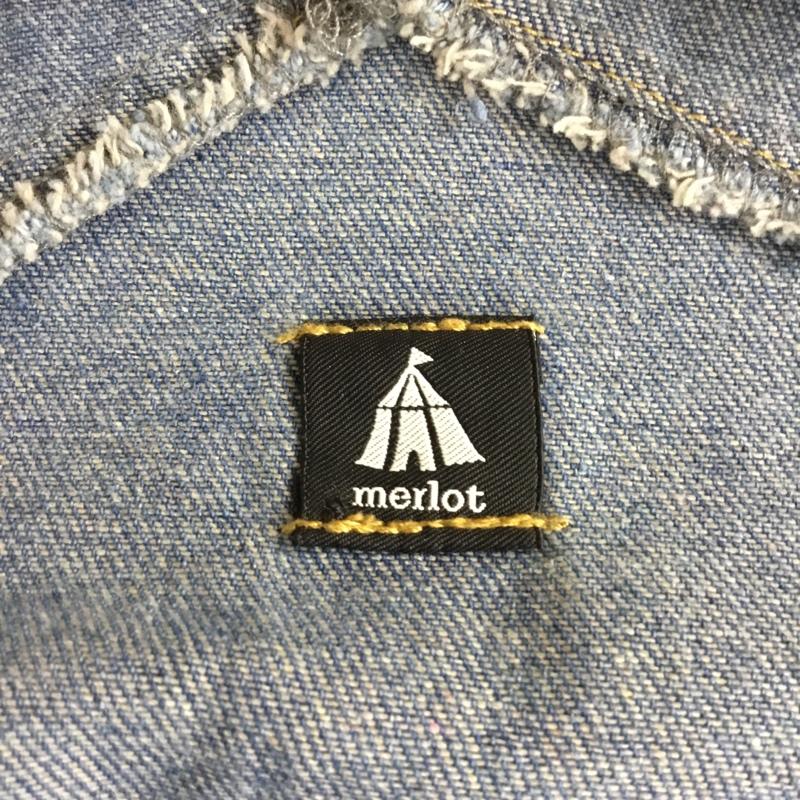 メルロー merlot ワンピース ロングスカート ロングワンピース ノースリーブワンピース フレアスカート デニムロングワンピース 無地 インディゴ / インディゴ /  レディース USED 古着 中古 10118572