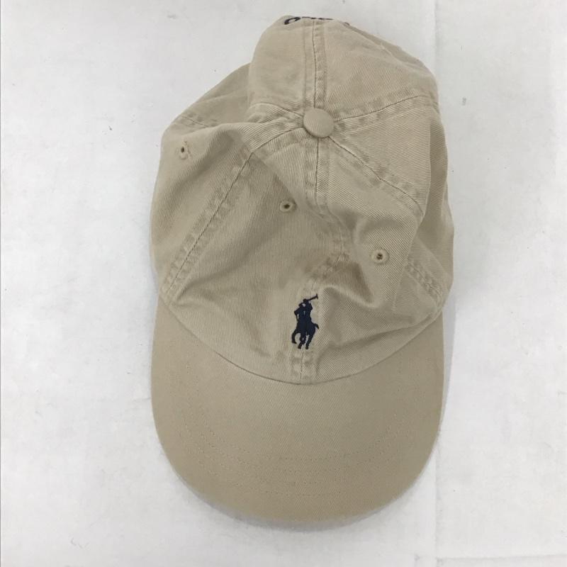 ポロラルフローレン POLO RALPH LAUREN 帽子 キャップ コットン 刺繍 ロゴ、文字 X ワンポイント ベージュ / ベージュ /  メンズ USED 古着 中古 10132441