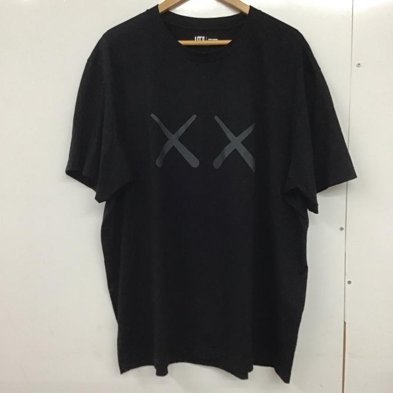 ユニクロ UNIQLO Tシャツ 半袖 341-476352 KAWS Warhol 半袖カットソー プリントTシャツ プリント 黒 / ブラック /  メンズ USED 古着 中古 10132337