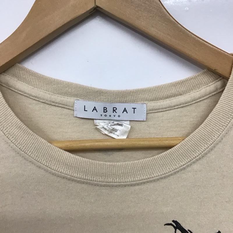 ラブラット LABRAT Tシャツ 半袖 半袖カットソー プリントTシャツ クルーネックカットソー L プリント ベージュ / ベージュ /  メンズ USED 古着 中古 10146564