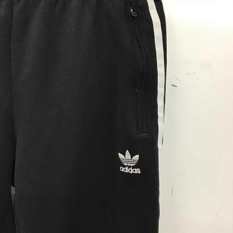 アディダス adidas ボトムス ボトムス ジャージ トラックパンツ M ロゴ、文字 X 無地 黒 / ブラック /  レディース USED 古着 中古 10150189