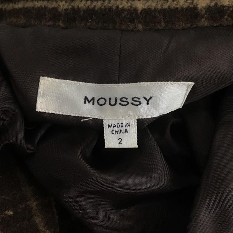 マウジー MOUSSY コート コート一般 010DAG30-6490 A LINE WOOL LONG COAT 2 チェック 茶 / ブラウン /  レディース USED 古着 中古 10108229