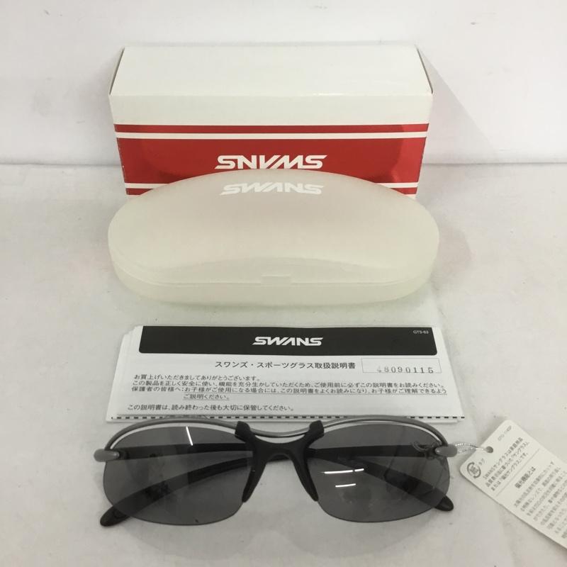 スワンズ Swans めがね・サングラス サングラス SA-501 スポーツサングラス 箱有 ロゴ、文字 黒 / ブラック / X 灰 / グレー /  メンズ USED 古着 中古 10141085