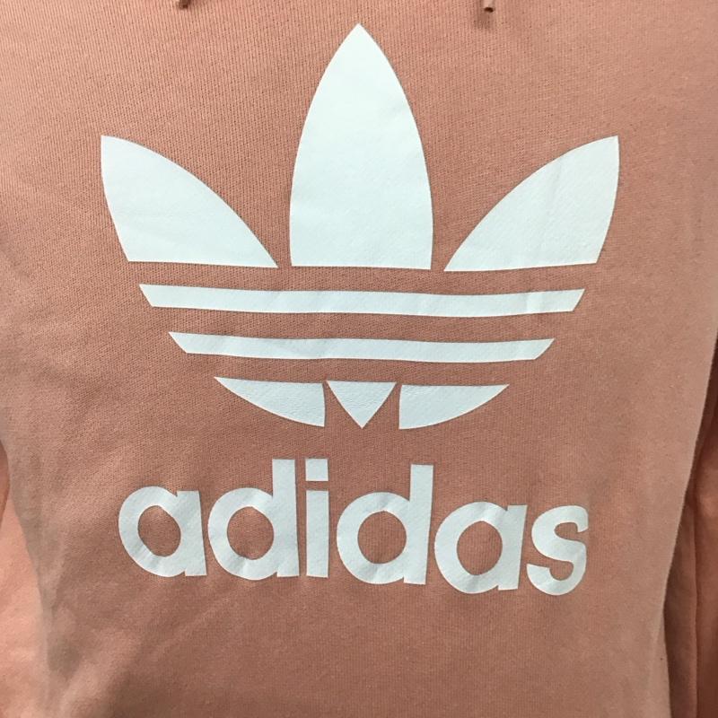 アディダス adidas パーカー 長袖 M プリント 桃 / ピンク /  メンズ USED 古着 中古 10121265