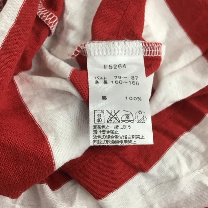 フレッドペリー FRED PERRY カットソー 半袖 ボーダー ボーダー柄 白 / ホワイト / X 赤 / レッド /  レディース USED 古着 中古 10133838