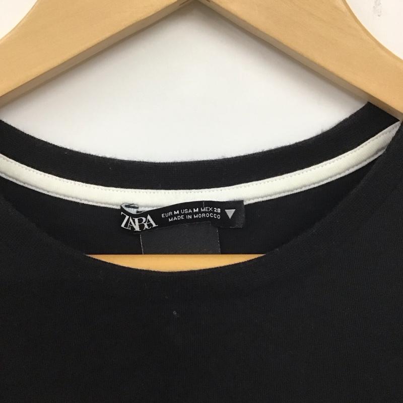 ザラ ZARA Tシャツ 半袖 0085 802 800 クルーネック ディズニー ミッキーマウス M キャラクター 黒 / ブラック /  レディース USED 古着 中古 10138871