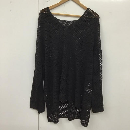 セレクトモカ select MOCA ニット、セーター 長袖 M 無地 黒 / ブラック /  レディース USED 古着 中古 10129820
