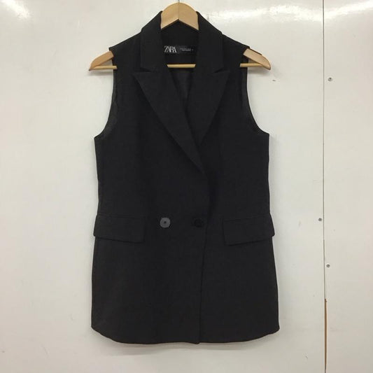 ザラ ZARA ベスト ベスト M 無地 黒 / ブラック /  レディース USED 古着 中古 10136623