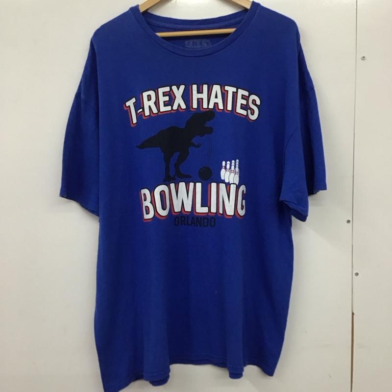 古着 USED Tシャツ 半袖 XXL プリント X ロゴ、文字 青 / ブルー /  メンズ USED 古着 中古 10134610