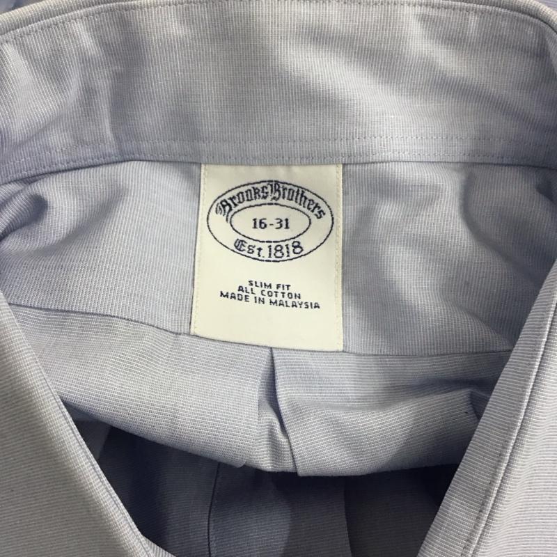 ブルックスブラザーズ BROOKS BROTHERS シャツ、ブラウス 長袖 スリムフィット 無地 水色 / ライトブルー /  メンズ USED 古着 中古 10111566