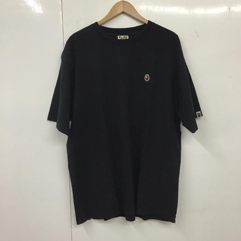 アベイシングエイプ A BATHING APE Tシャツ 半袖 XL 無地 黒 / ブラック /  メンズ USED 古着 中古 10134974
