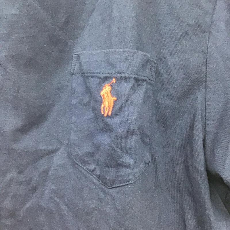 ポロラルフローレン POLO RALPH LAUREN Tシャツ 半袖 半袖カットソー プリントTシャツ クルーネックカットソー XL ロゴ、文字 紺 / ネイビー /  メンズ USED 古着 中古 10130307