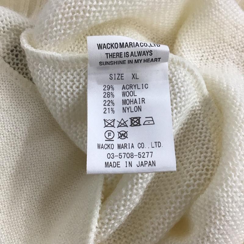ギルティーパーティーズ GUILTYPARTIES カーディガン 長袖 22fw-wmk-kn06 MOHAIRCARDIGAN ワコマリア 長袖カーディガン XL 無地 白 / ホワイト /  メンズ USED 古着 中古 10140148