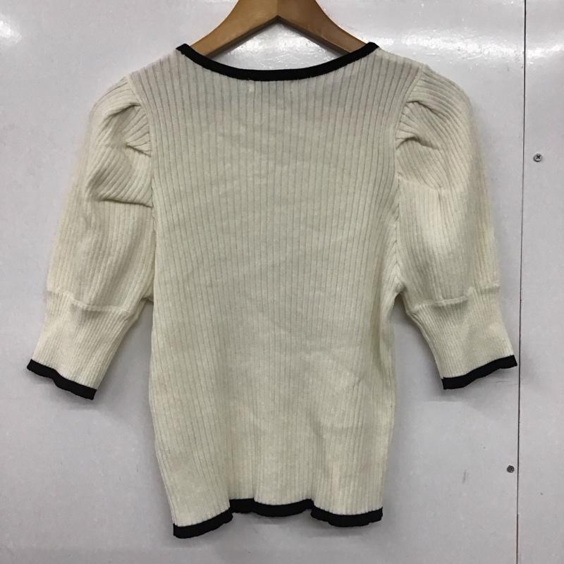 アースミュージックアンドエコロジー earth music&ecology カットソー 半袖 FREE 無地 白 / ホワイト /  レディース USED 古着 中古 10141564