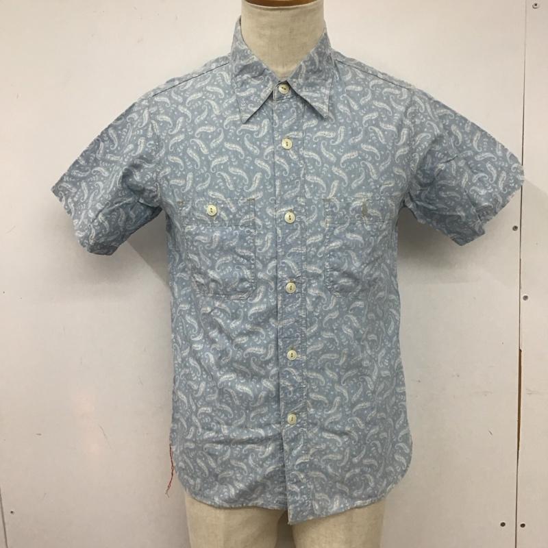 シュガーケーン SUGAR CANE シャツ、ブラウス 半袖 半袖シャツ プリントシャツ ポケットシャツ S ペイズリー 水色 / ライトブルー /  メンズ USED 古着 中古 10126532