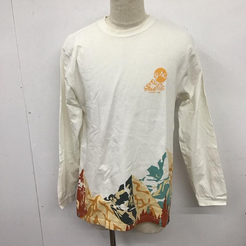 ゴースローキャラバン go slow caravan カットソー 長袖 長袖カットソー プリントカットソー クルーネック 4 プリント 白 / ホワイト /  メンズ USED 古着 中古 10125798