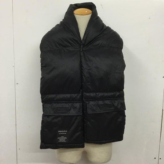 ジーユー GU マフラー マフラー 361-338412 中綿マフラー UNDERCOVER ポケット付き ロゴ、文字 紺 / ネイビー /  メンズ USED 古着 中古 10143935