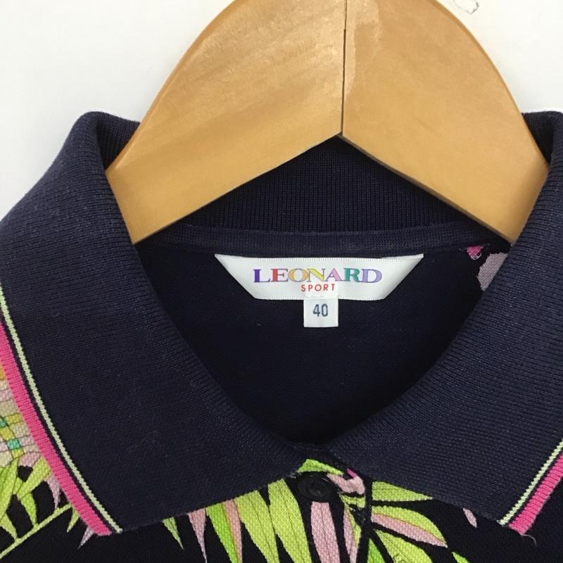 レオナールスポーツ LEONARD SPORT ポロシャツ 半袖 0538223 40 総柄 マルチカラー / マルチカラー /  レディース USED 古着 中古 10149276