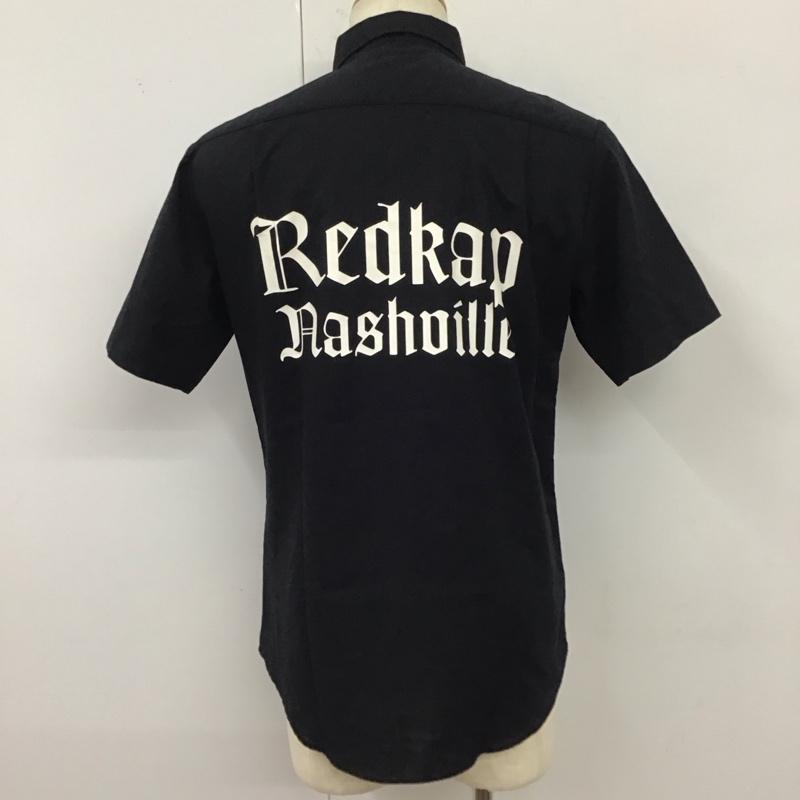 レッドキャップ RED KAP シャツ、ブラウス 半袖 半袖シャツ カラーシャツ 半袖カットソー ボタンダウンシャツ L ロゴ、文字 黒 / ブラック /  メンズ USED 古着 中古 10120000