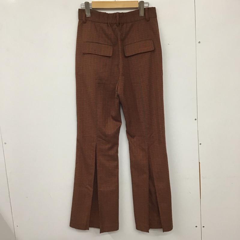 ミルクフェド MILKFED. パンツ スラックス 103223031009 PLAID INVERTED BOX PLEAT PANTS M チェック 橙 / オレンジ /  レディース USED 古着 中古 10134235