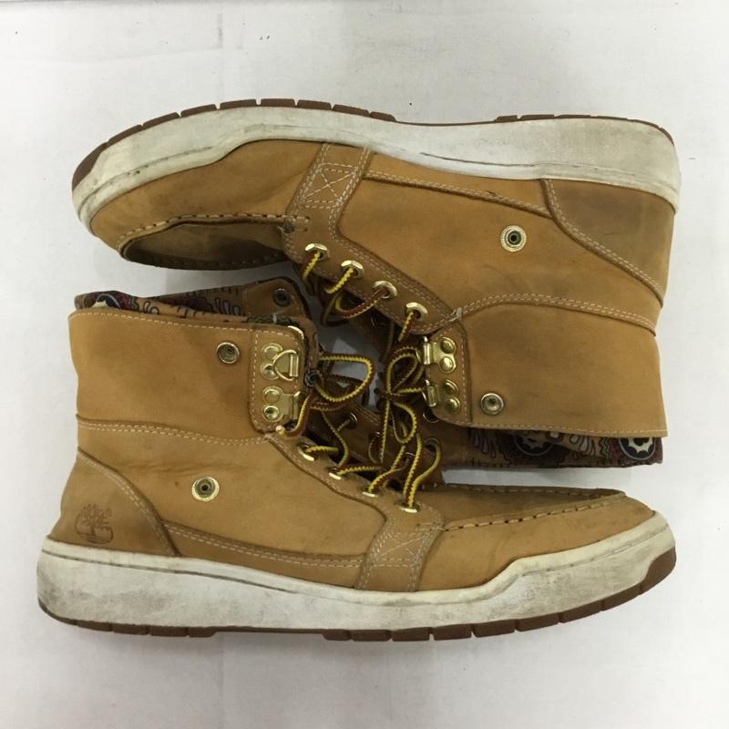 ティンバーランド Timberland ブーツ ショートブーツ 6638A 2498 26.5cm レザー 26.5cm ワンポイント キャメル / キャメル /  メンズ USED 古着 中古 10150222