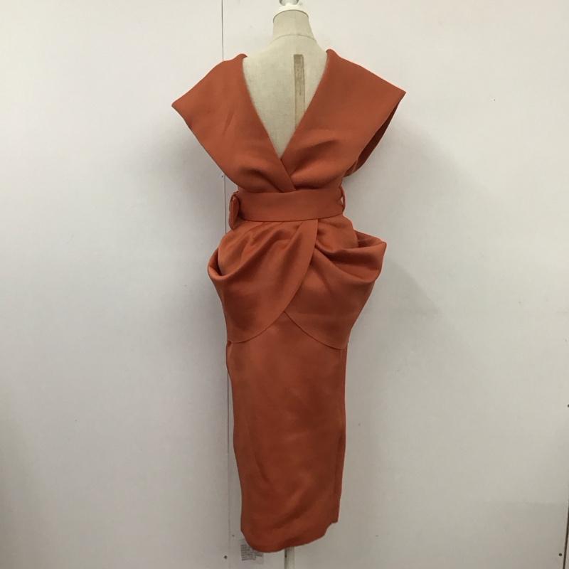 エイソス asos ワンピース ロングスカート ドレス ノースリーブ ベルト UK6 無地 橙 / オレンジ /  レディース USED 古着 中古 10112965