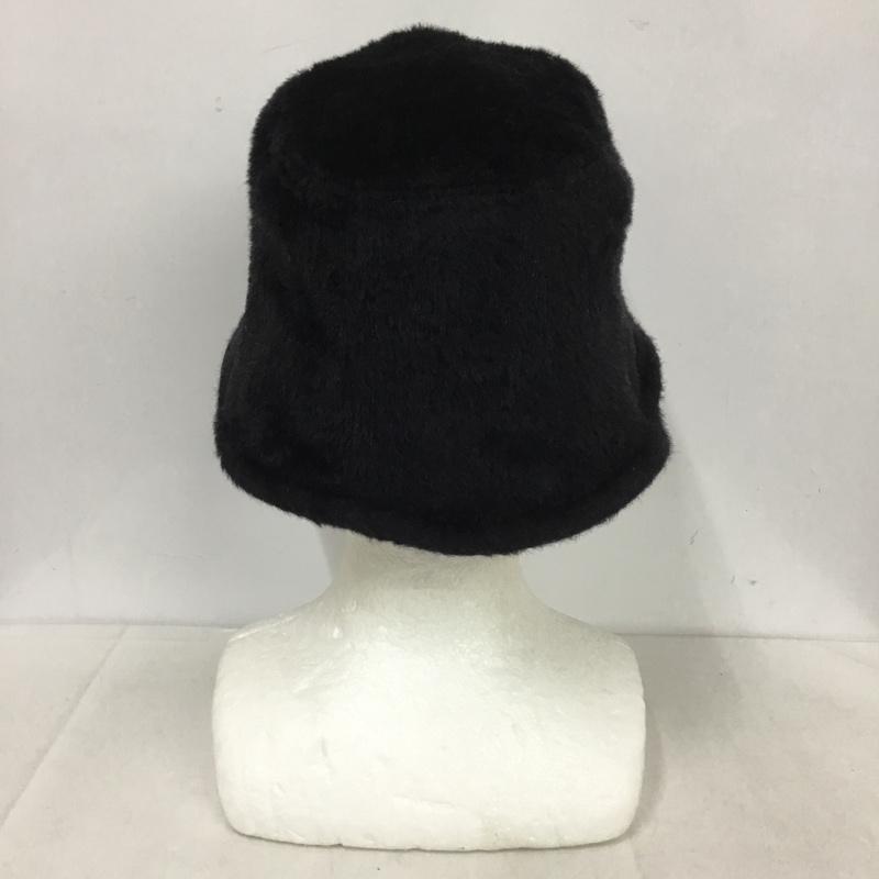 フリークスストア FREAK S STORE 帽子 ハット エコファー バケットハット フェイクファー 無地 黒 / ブラック /  レディース USED 古着 中古 10142806