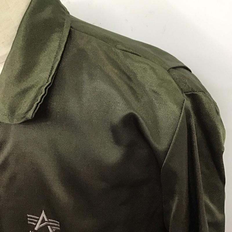 アルファインダストリー Alpha Industries ジャケット、上着 ジャンパー、ブルゾン ジップアップジャケット ジャンパー ジャケット カジュアルジャケット アウター 40 ロゴ、文字 カーキ / カーキ /  メンズ USED 古着 中古 10121463