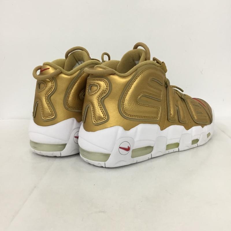 ナイキ NIKE スニーカー スニーカー 902290-700 AIR MORE UPTEMPO SUPREME 27cm 箱有 27.0cm ワンポイント 金 / ゴールド / X 白 / ホワイト / X 赤 / レッド /  メンズ USED 古着 中古 10147755