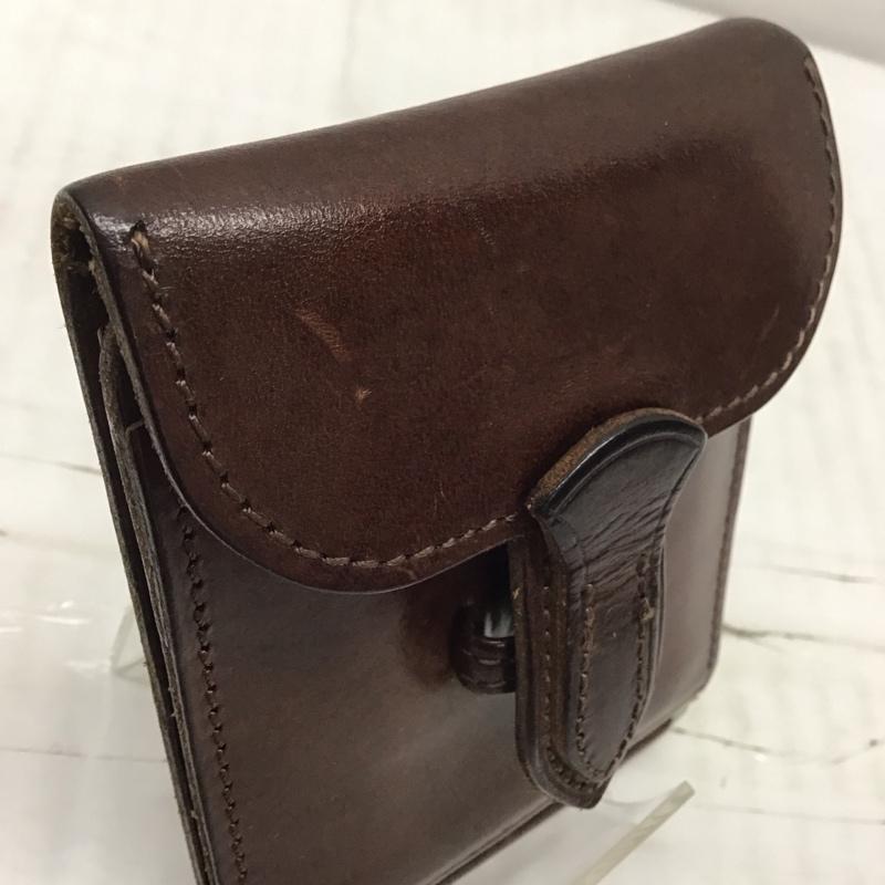 ポーター PORTER 財布 二つ折り 161-04649 MONEY CLIP 箱有 レザー 茶 / ブラウン /  メンズ USED 古着 中古 10113053