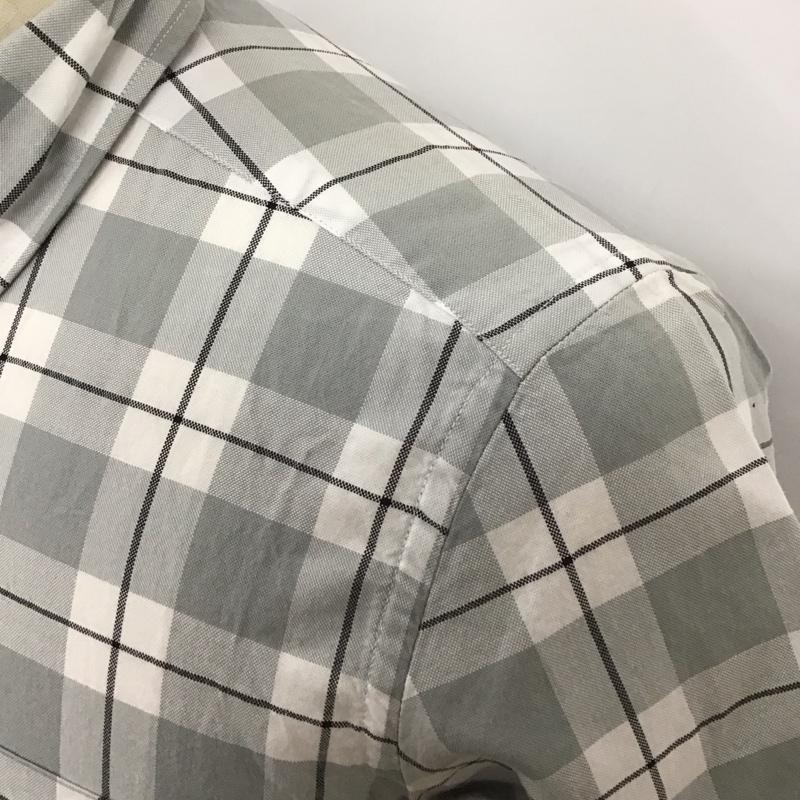 サタデーズサーフニューヨークシティー SATURDAYS SURF NYC シャツ、ブラウス 半袖 ボタンダウン 胸ポケット XS チェック 白 / ホワイト / X 灰 / グレー / X 黒 / ブラック /  メンズ USED 古着 中古 10113086