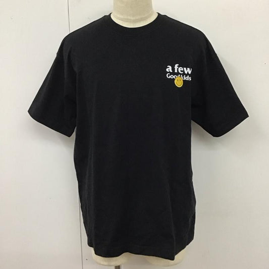 アフューグッドキッズ A FEW GOOD KIDS Tシャツ 半袖 半袖カットソー プリントTシャツ クルーネックカットソー M ロゴ、文字 黒 / ブラック /  メンズ USED 古着 中古 10120014