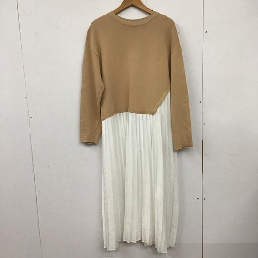 ザラ ZARA ワンピース ロングスカート プリーツスカート S 無地 ベージュ / ベージュ / X 白 / ホワイト /  レディース USED 古着 中古 10137448