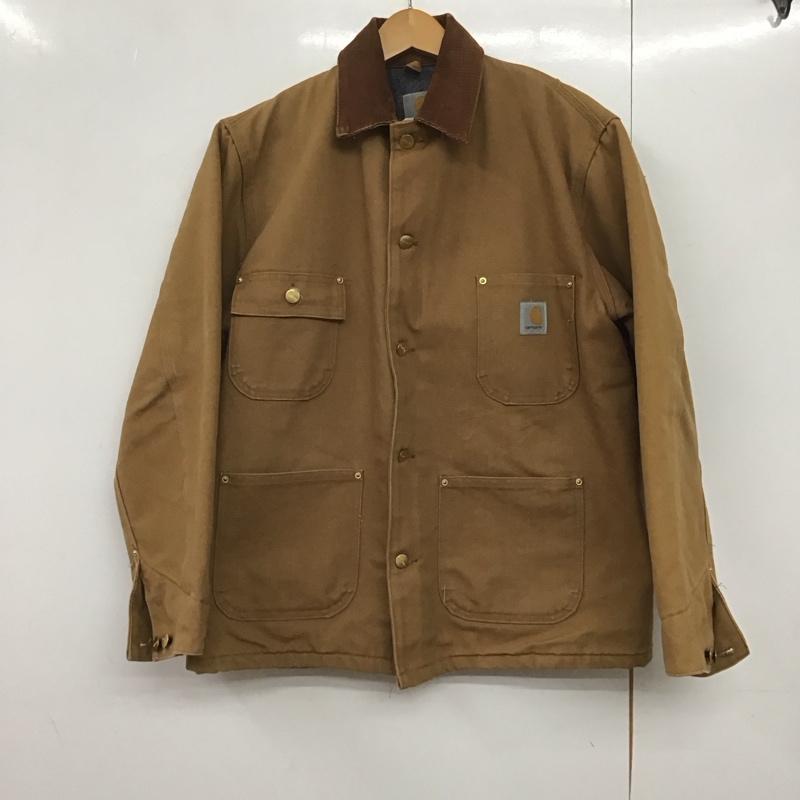 カーハート Carhartt ジャケット、上着 ジャケット、ブレザー カジュアルジャケット アウター カラージャケット フロントボタン 40 ロゴ、文字 ベージュ / ベージュ /  メンズ USED 古着 中古 10142443
