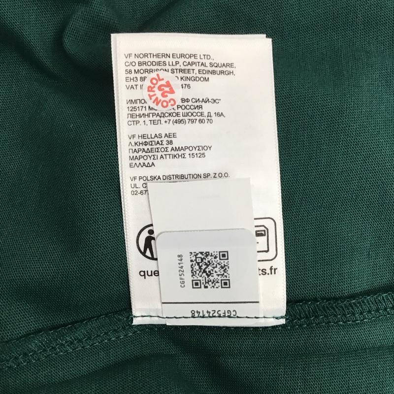 ザノースフェイス THE NORTH FACE Tシャツ 半袖 NF0A87NPA1B L ロゴ、文字 X プリント 緑 / グリーン / X 紺 / ネイビー /  メンズ USED 古着 中古 10132526