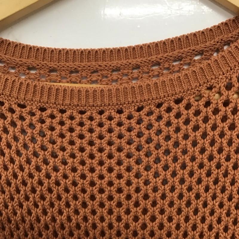 ローリーズファーム LOWRYS FARM ニット、セーター 長袖 FREE 無地 茶 / ブラウン /  レディース USED 古着 中古 10146756