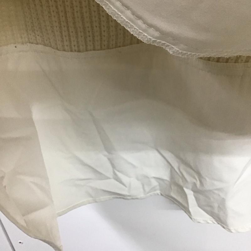 ダブルクローゼット w closet ニット、セーター 長袖 327430 ドッキング レイヤード風 FREE 無地 白 / ホワイト / X アイボリー / アイボリー /  レディース USED 古着 中古 10119581