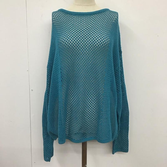 ページボーイ PAGEBOY ニット、セーター 長袖 PB160013KS メッシュ 前後着 2WAY FREE 無地 青 / ブルー /  レディース USED 古着 中古 10122083