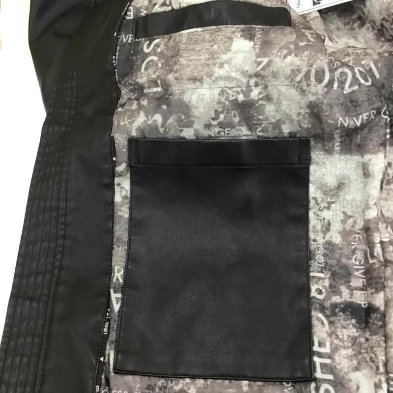 ゲス Guess ジャケット、上着 ジャンパー、ブルゾン Faux　leather　bomber L ワンポイント X プリント 黒 / ブラック /  メンズ USED 古着 中古 10122732