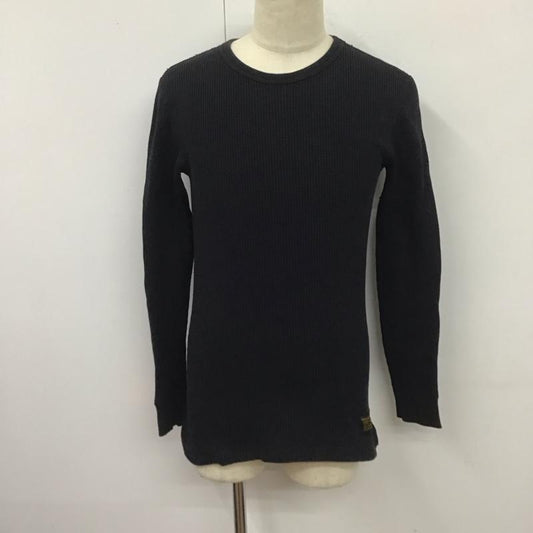 アルファインダストリー Alpha Industries カットソー 長袖 長袖カットソー クルーネックカットソー ロングスリーブカットソー ワッフル S 無地 紺 / ネイビー /  メンズ USED 古着 中古 10124323