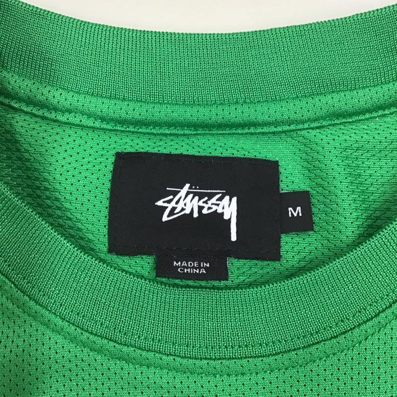 ステューシー STUSSY Tシャツ 長袖 BMX カットソー メッシュ M ロゴ、文字 緑 / グリーン / X 黄 / イエロー / X 黒 / ブラック /  メンズ USED 古着 中古 10121224