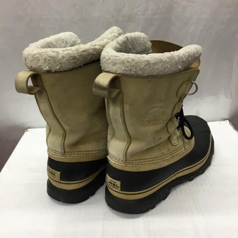 ソレル SOREL アウトドアシューズ アウトドアシューズ 1715 ウインターブーツ CARIBOU 26cm 26.0cm ロゴ、文字 ベージュ / ベージュ / X 黒 / ブラック /  メンズ USED 古着 中古 10119184