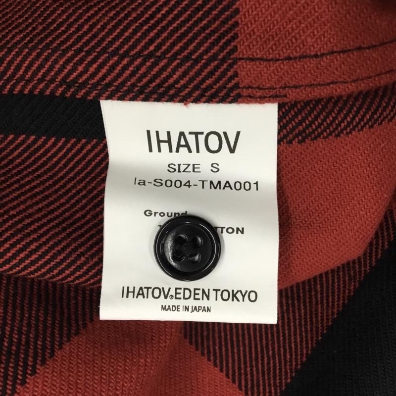 イーハトーブ IHATOV シャツ、ブラウス 長袖 la-s004-tma001 CHARVETSHIRT 長袖シャツ カラーシャツ ポケットシャツ チェックシャツ S チェック 黒 / ブラック / X 赤 / レッド /  メンズ USED 古着 中古 10112333