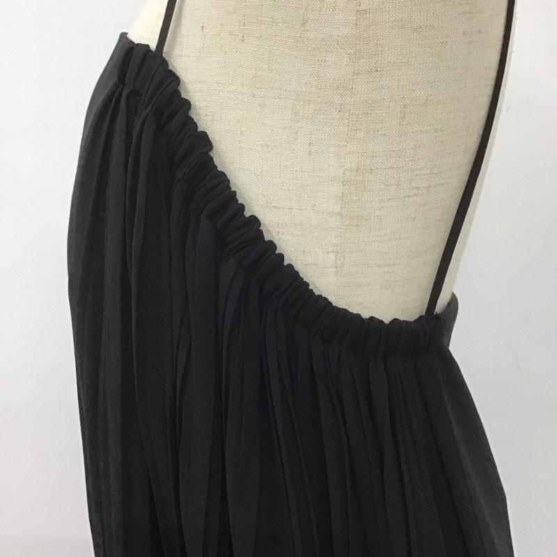 ザラ ZARA ワンピース ロングスカート L 無地 黒 / ブラック /  レディース USED 古着 中古 10107582