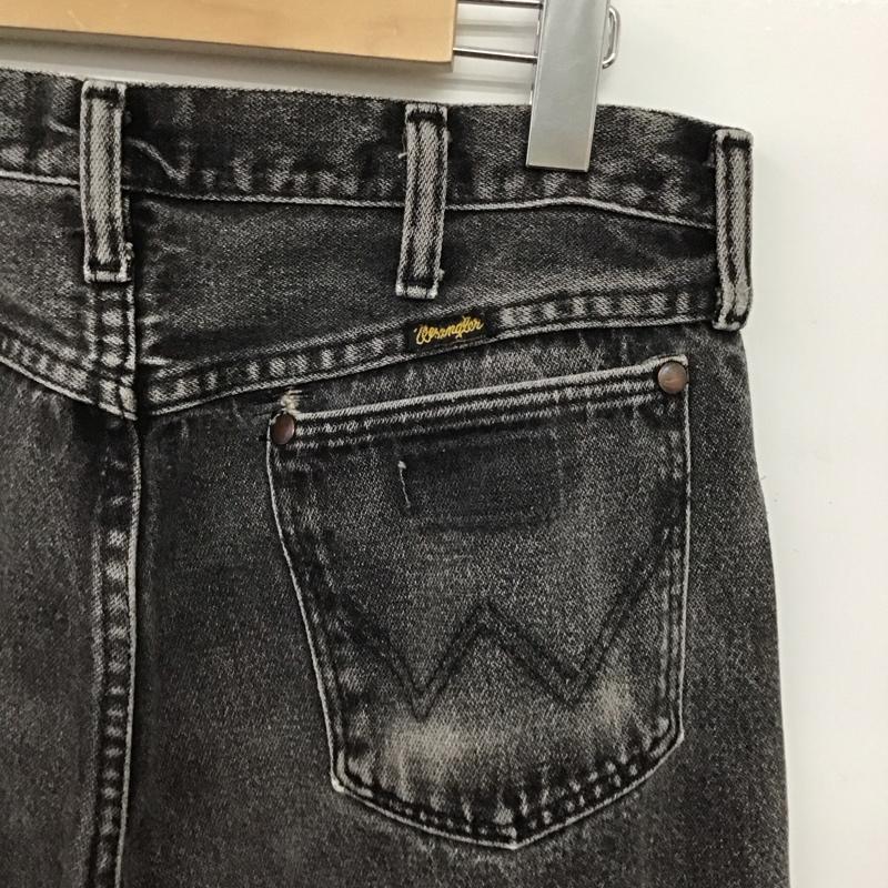 ラングラー Wrangler パンツ デニム、ジーンズ デニムパンツ スリムパンツ カジュアルパンツ 32インチ ダメージ加工 ダークグレー / ダークグレー /  メンズ USED 古着 中古 10148298