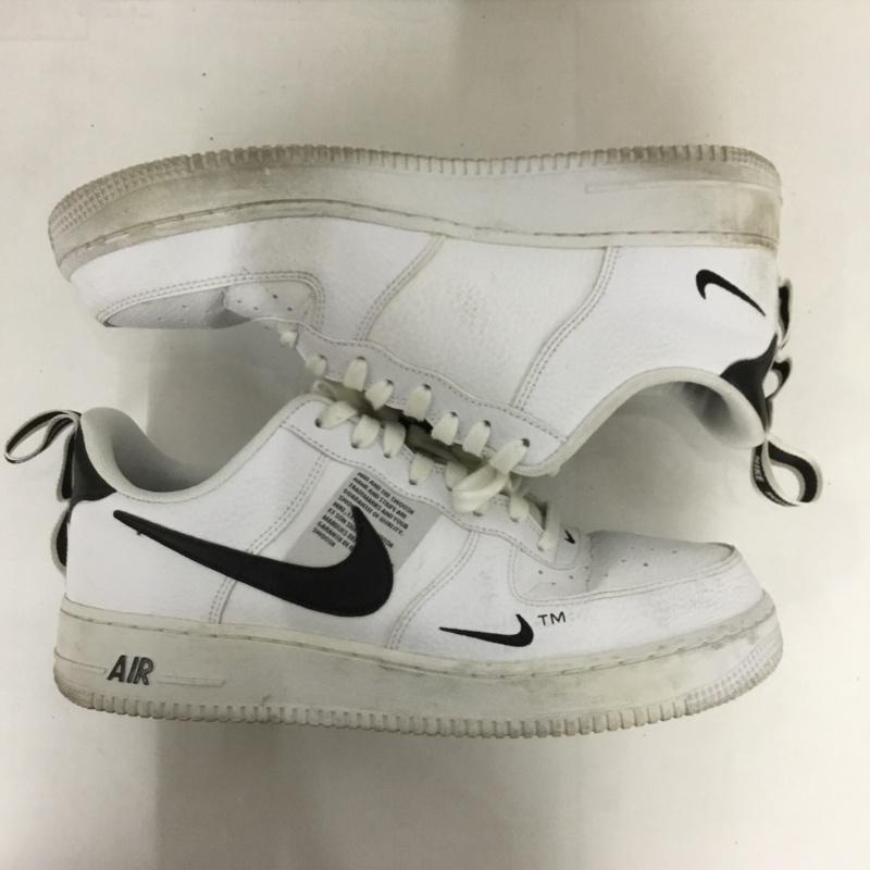 ナイキ NIKE スニーカー スニーカー AJ7747-100 AIR FORCE 1 07 LV8 UTILITY 28cm 28.0cm ワンポイント 白 / ホワイト / X 黒 / ブラック /  メンズ USED 古着 中古 10124398
